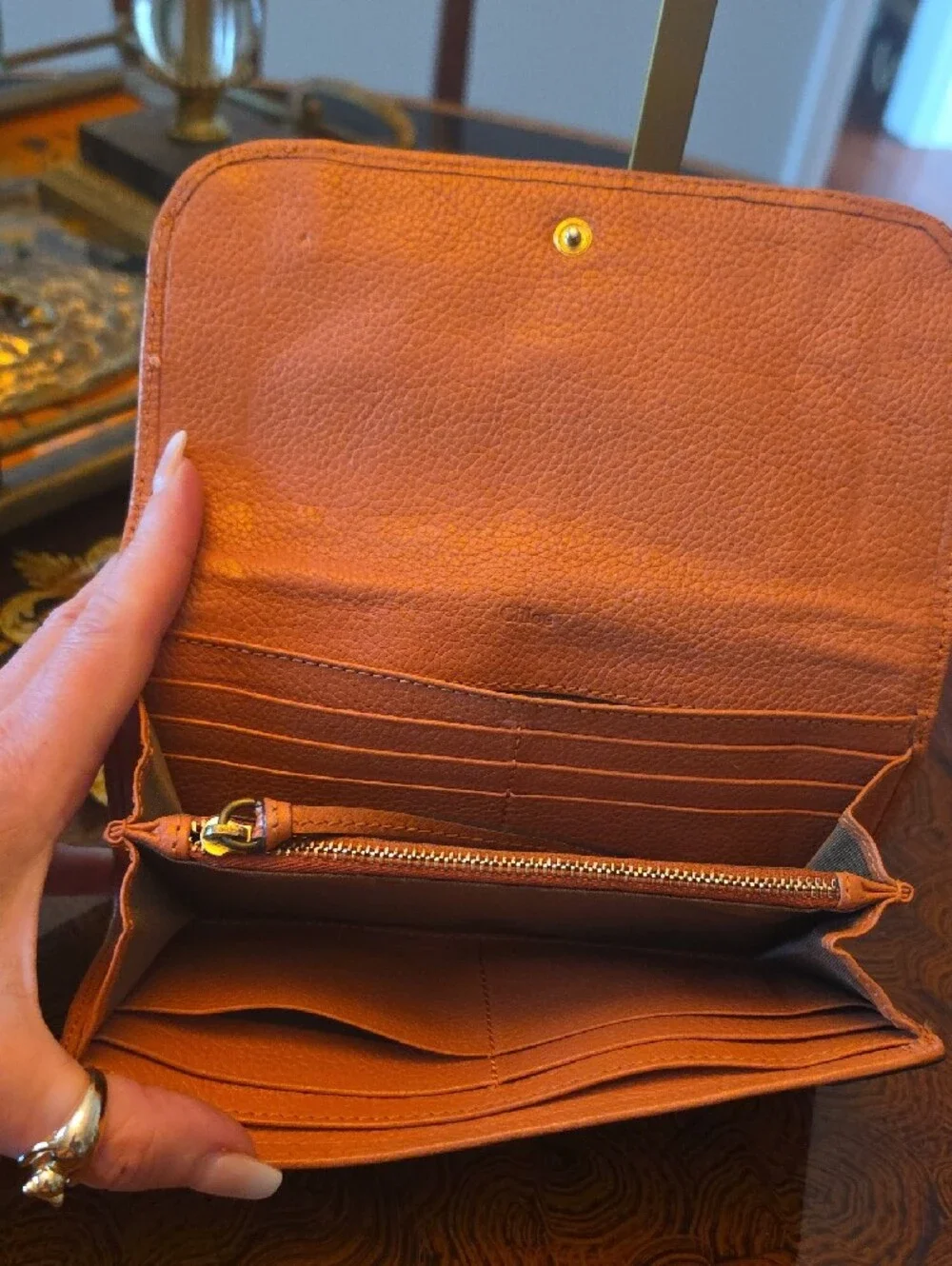 Chloe Paraty Terracota Vintage Continental LONG Wallet CLUTCH